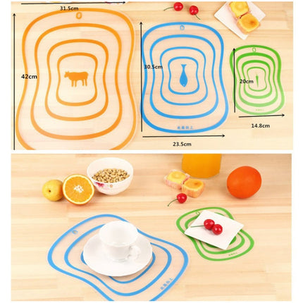 6 PCS Kitchen Chopping Blocks Flexible Transparent PP Cutting Boards, S(20x14.8cm), M(30.5x23.5cm), L(42x31.5cm)