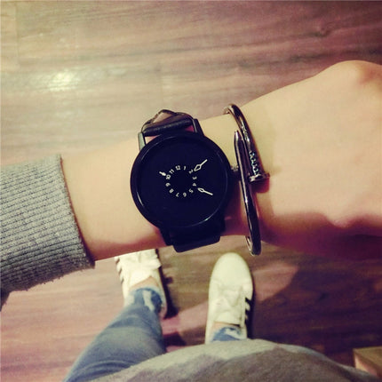 Women men Watches Casual Brand Soft Silicone Strap Jelly Quartz Watch Wristwatches for Ladies Lovers Black White