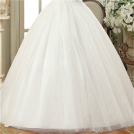 Vintage Lace Short Sleeved Round Neck Slim Slim Wedding Dress, S, M, XL
