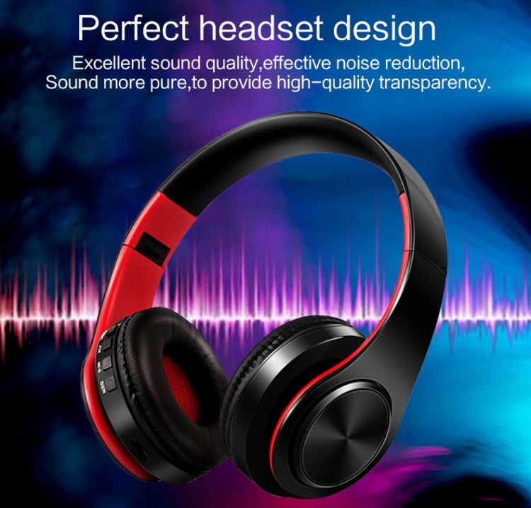 HIFI Stereo Wireless Bluetooth Headphone for Xiaomi iPhone Sumsamg Tablet, with Mic, Support SD Card & FM