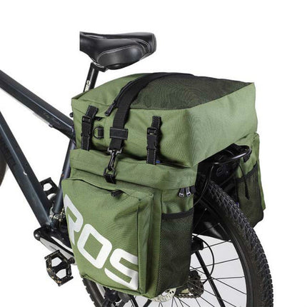 ROSWHEEL Bicycle Back Pack, Green, Black