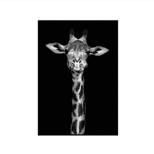 Simple Black and White Animal Decoration Painting Study Living Room Sofa Background Wall Painting Without Frame, 21X30cm, 30X40cm, 40X50cm, 40X60cm