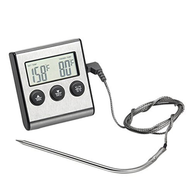 Digital Oven Thermometer Kitchen Food Cooking Meat BBQ Probe Thermometer Timer Water Milk Temperature Cooking Tools