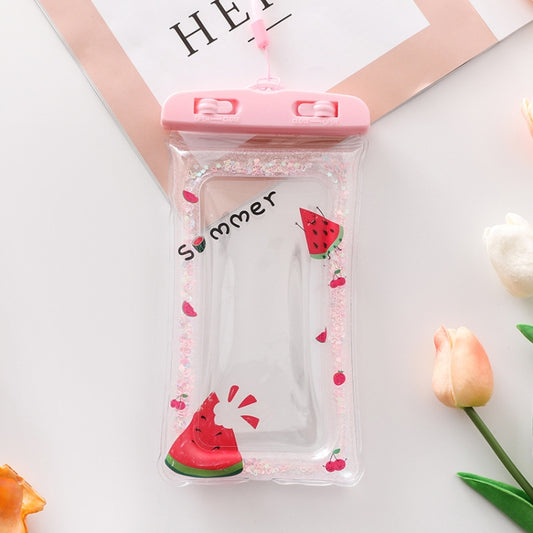 Cartoon Transparent Swimming Inflatable Air Bag Floating Mobile Phone Waterproof Bag, Random Color Delivery, Pink Watermelon, Green Peach, Purple Kitten, Blue Bunny, There is a Mine at Home, Green Cactus 1, Green Cactus 2, Green Cactus 3, Pink Strawberry