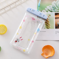 Cartoon Transparent Swimming Inflatable Air Bag Floating Mobile Phone Waterproof Bag, Random Color Delivery, Pink Watermelon, Green Peach, Purple Kitten, Blue Bunny, There is a Mine at Home, Green Cactus 1, Green Cactus 2, Green Cactus 3, Pink Strawberry