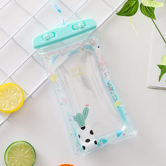 Cartoon Transparent Swimming Inflatable Air Bag Floating Mobile Phone Waterproof Bag, Random Color Delivery, Pink Watermelon, Green Peach, Purple Kitten, Blue Bunny, There is a Mine at Home, Green Cactus 1, Green Cactus 2, Green Cactus 3, Pink Strawberry