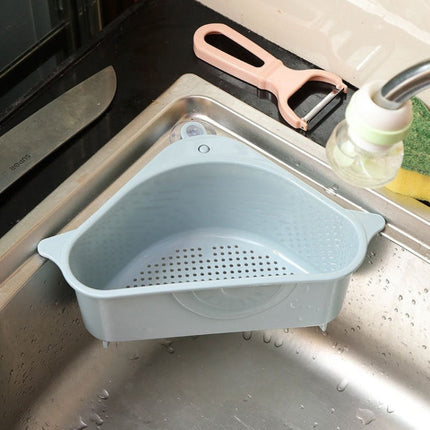Kitchen Vegetable Rack Household Sink Drain Rack Triangle Storage Hanger Free Punch Tray Hanging Basket