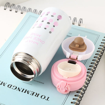 Bouncing Vacuum Flask Mug Travel Stainless Steel Thermos Cup, 350ml