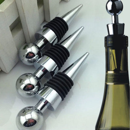2 PCS Reusable Vacuum Sealed Red Wine Bottle Stopper, Round Shape