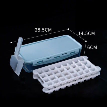Household Silicone Ice Box With Lid Ice Cube Mold Refrigerator Ice Lattice Quick Freezer Random Color Delivery, 64 Grid, 96 Grid, 128 Grid
