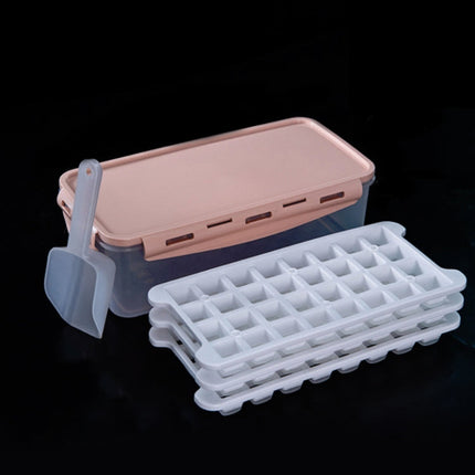 Household Silicone Ice Box With Lid Ice Cube Mold Refrigerator Ice Lattice Quick Freezer Random Color Delivery, 64 Grid, 96 Grid, 128 Grid