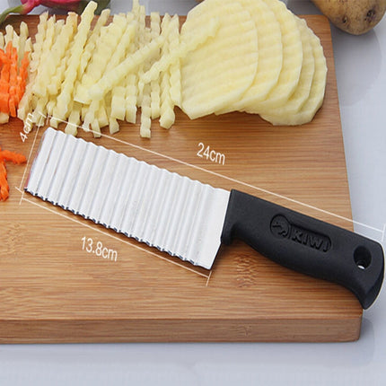 2 PCS Stainless Steel Wave Knife Professional Potato Cutting Machine, Style 1