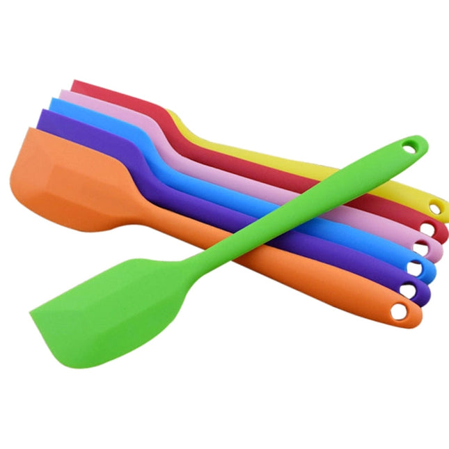 Kitchen Silicone Cream Cake Spatula Mixing Scraper Brush Butter Mixer Brushes Baking Tool Kitchenware, Purple, Pink, Orange, Red, Yellow, Green, Blue