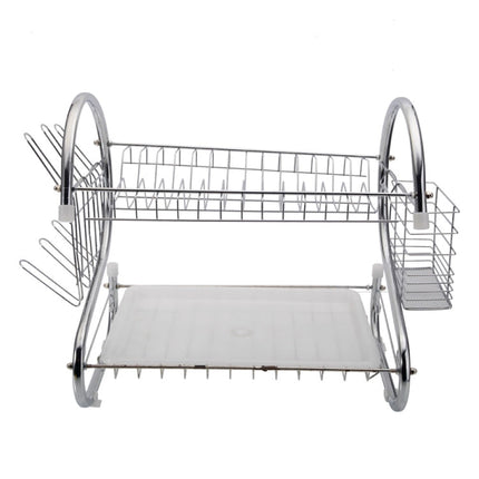 2 Tiers Kitchen Dish Drying Rack Drainer Dryer Tray Cultery Holder, Cultery Holder