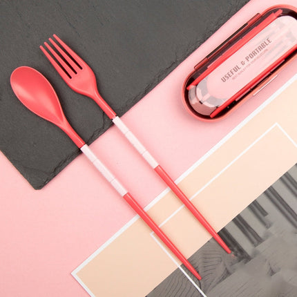 3pcs / Set Mini Outdoor Portable Travel Sets Candy Color Folding Dinner Set Student Kids Kitchen Tool
