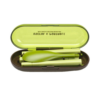 3pcs / Set Mini Outdoor Portable Travel Sets Candy Color Folding Dinner Set Student Kids Kitchen Tool