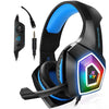 V1 3.5mm RGB Colorful Luminous Wire Control Gaming Headset, Cable Length: 2.2m