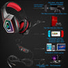 V1 3.5mm RGB Colorful Luminous Wire Control Gaming Headset, Cable Length: 2.2m