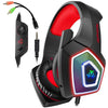 V1 3.5mm RGB Colorful Luminous Wire Control Gaming Headset, Cable Length: 2.2m