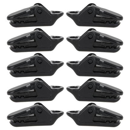 10pcs Tents Accessories Awning Wind Rope Clamp Plastic Clip Outdoor Camping Tent Alligator Cip Hook, Plastic Clip