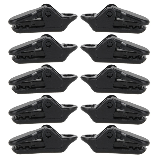 10pcs Tents Accessories Awning Wind Rope Clamp Plastic Clip Outdoor Camping Tent Alligator Cip Hook, Plastic Clip