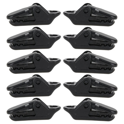 10pcs Tents Accessories Awning Wind Rope Clamp Plastic Clip Outdoor Camping Tent Alligator Cip Hook, Plastic Clip