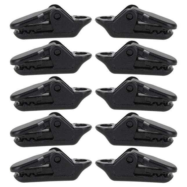 10pcs Tents Accessories Awning Wind Rope Clamp Plastic Clip Outdoor Camping Tent Alligator Cip Hook, Plastic Clip