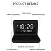 10W QI Universal Multi-function Mobile Phone Wireless Charger with Alarm Clock & Time / Calendar / Temperature Display, RT1 10W (Black)