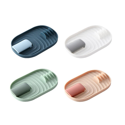 Kitchen Spatula Pot Lid Rack Kitchenware Plastic Storage Rack Random Color Delivery