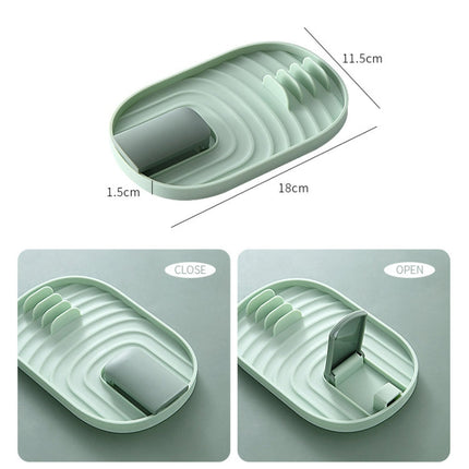 Kitchen Spatula Pot Lid Rack Kitchenware Plastic Storage Rack Random Color Delivery