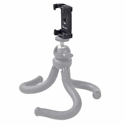 Xiletu Xj-12 Live Broadcast Bracket Fixing Clip Tripod Mount Phone Clamp with 1/4 inch Screw Holes & Cold Shoe Base, Xj12