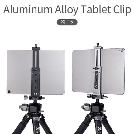 Xiletu Xj15 Live Broadcast Desktop Full Metal Tripod Mount Tablet Pc Phone Clamp With 1/4 Inch Screw Holes & Cold Shoe Base, Xj15