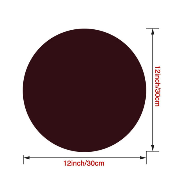 12 Inch Food Grade Silicone Microwave Oven Mat Round Silicone Placemat Non-Slip Insulation Mat, Black, Red, Blue, Green, Purple, Gray