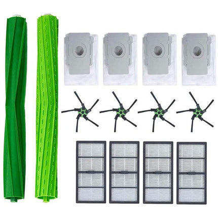 Robot Sweeping Brush + Hippa + Side Brush + Dust Bag Set For iRobot Roomba S9 S9+, 14 PCS/Set