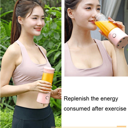 MEILING ML-88 Portable Electric USB Rechargeable Juicer Vegetable Fruit Squeezers Juicer, White, Pink