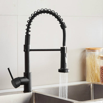 Kitchen Faucet Hot & Cold Water Tank Valve Sink Faucet, Black Model, Electroplating Model, Brushed Model
