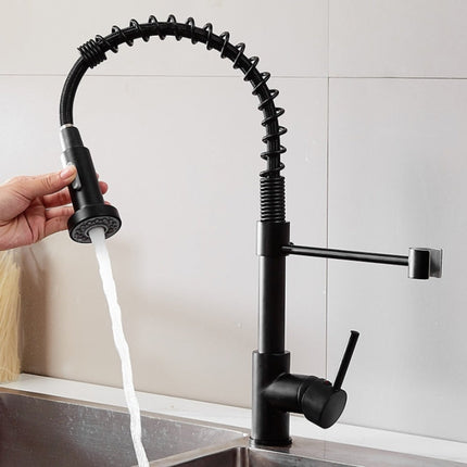 Kitchen Faucet Hot & Cold Water Tank Valve Sink Faucet, Black Model, Electroplating Model, Brushed Model