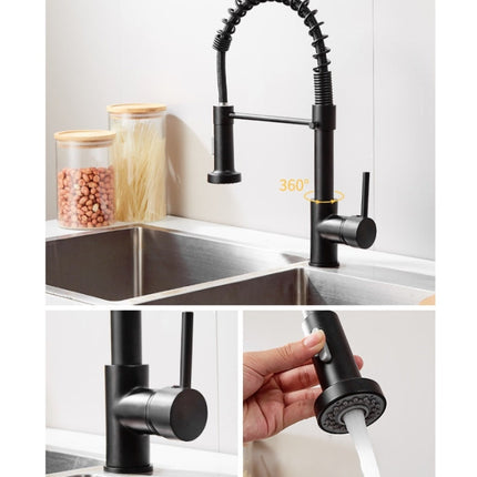 Kitchen Faucet Hot & Cold Water Tank Valve Sink Faucet, Black Model, Electroplating Model, Brushed Model