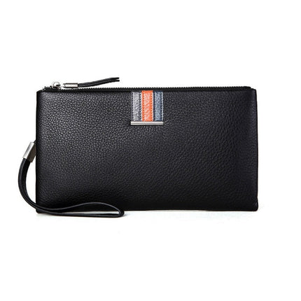 Men Leather Casual Clutch Leather Smart Anti-Theft & Anti-Lost Coin Purse, Large, Small