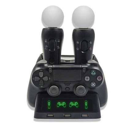 iPlay Gamepad Charger Multifunctional Charging Base For PS4 / PS4 Move / PS VR, For PS4 VR/PS VR/PS Move
