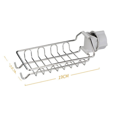 Faucet Rack Stainless Steel Perforated Free Kitchen Sink Storage Rack Rag Sponge Drain Rack, Type A, Type B, Type C