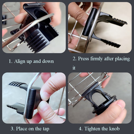 Faucet Rack Stainless Steel Perforated Free Kitchen Sink Storage Rack Rag Sponge Drain Rack, Type A, Type B, Type C