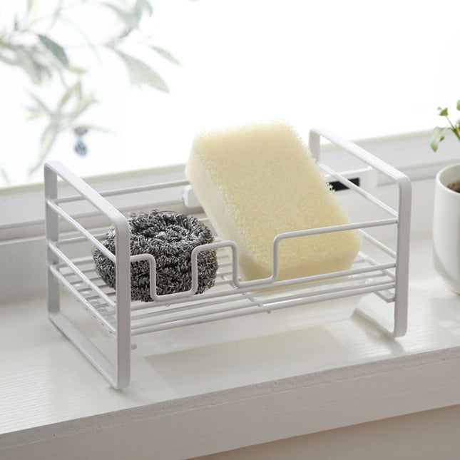 Kitchen Iron Drain Rack Steel Ball Soap Dishcloth Storage Rack, Kitchen Drain Rack