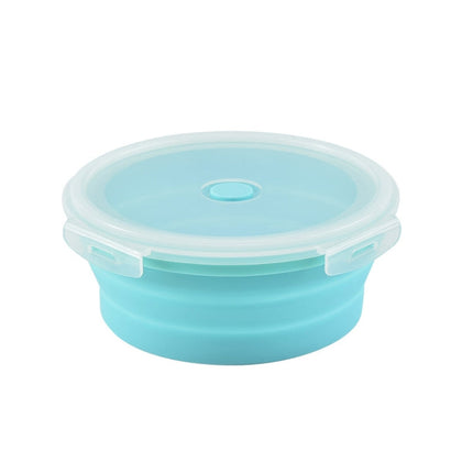 Microwave Portable Folding Lunch Box Round Silicone Lunch Box Random Colour Delivery, Capacity:350ml