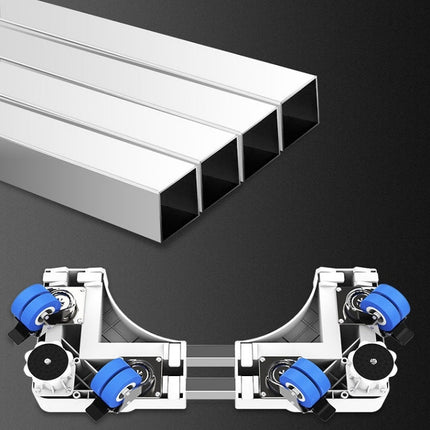 Adjustable Stainless Steel Refrigerator Bracket Washing Machine Base Bracket, Single Tube 4 Legs, Single Tube 4 Wheels, Double Tubes 4 Wheels + 4 Legs, Double Tubes 4 Wheels + 8 Legs, Double Tubes 8 Wheels + 4 Legs, Double Tube 12 Feet