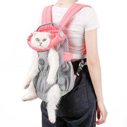 Doglemi Pet Outing Backpack Dog Shoulder Chest Bag Breathable Mesh Dog Cat Bag, M, L