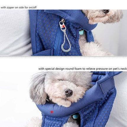 Doglemi Pet Outing Backpack Dog Shoulder Chest Bag Breathable Mesh Dog Cat Bag, M, L