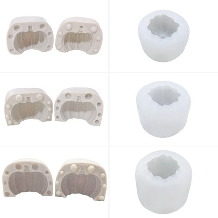 Halloween Three-Dimensional Pumpkin Cake DIY Scented Candle Silicone Mold