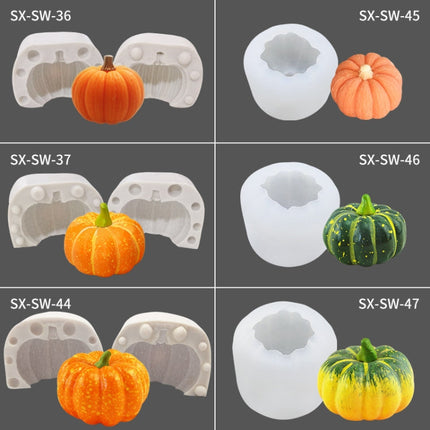 Halloween Three-Dimensional Pumpkin Cake DIY Scented Candle Silicone Mold