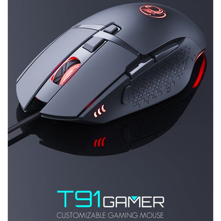 iMICE T91 8 Keys 7200DPI USB Wired Luminous Gaming Mouse, Cable Length: 1.8m